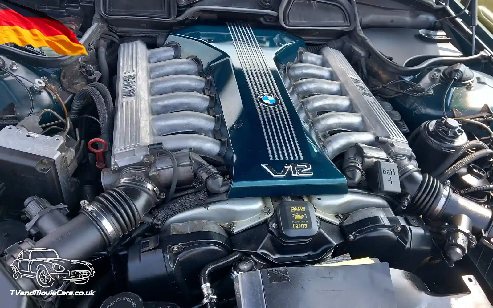 TV Film Movie Action Vehicle Scotland German Cars BMW 7 Series E38 750IL 1997 Engine 4