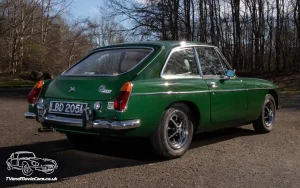 TV Film Movie Action Vehicle Scotland UK Cars MG BGT Coupe 1973 Rear OS