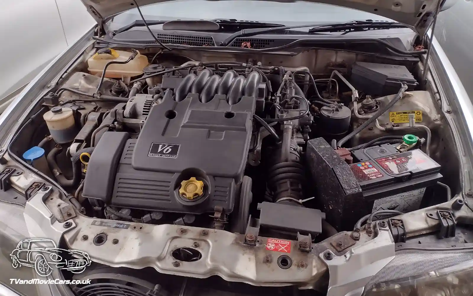 TV Film Movie Action Vehicle Scotland UK Cars MG ZS180 2005 Saloon Engine