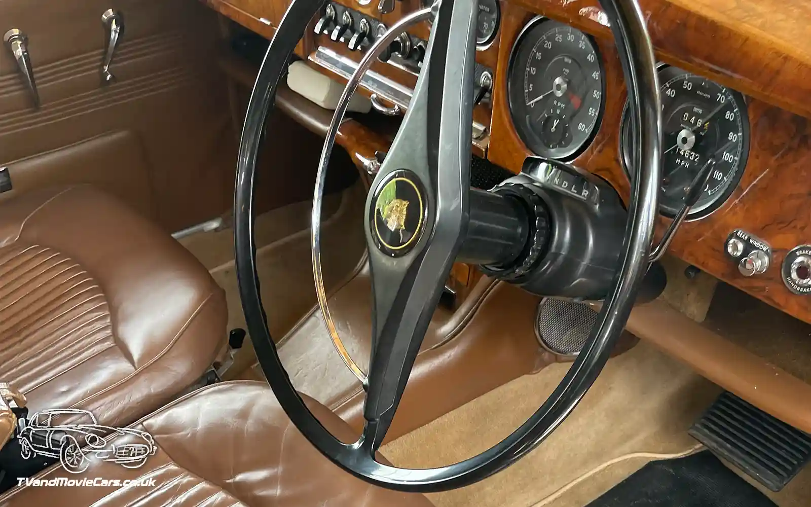 TV Film Movie Action Vehicle Scotland UK Classic Jaguar S Type 1966 Interior Dashboard