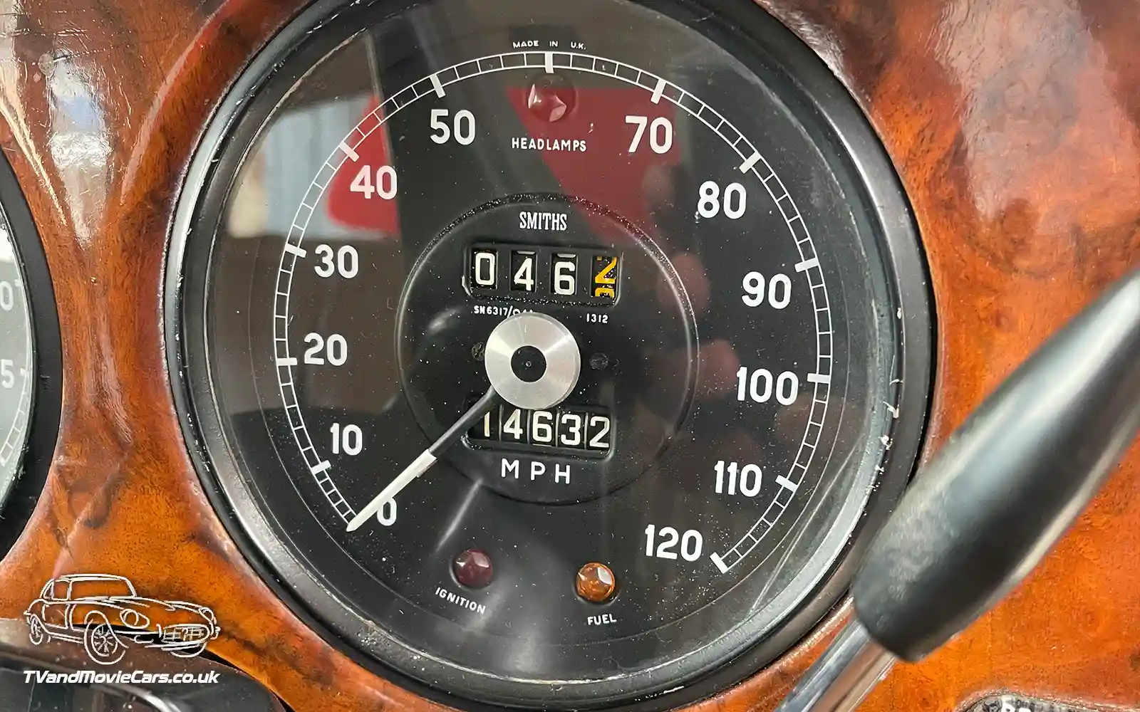 TV Film Movie Action Vehicle Scotland UK Classic Jaguar S Type 1966 Interior Speedo