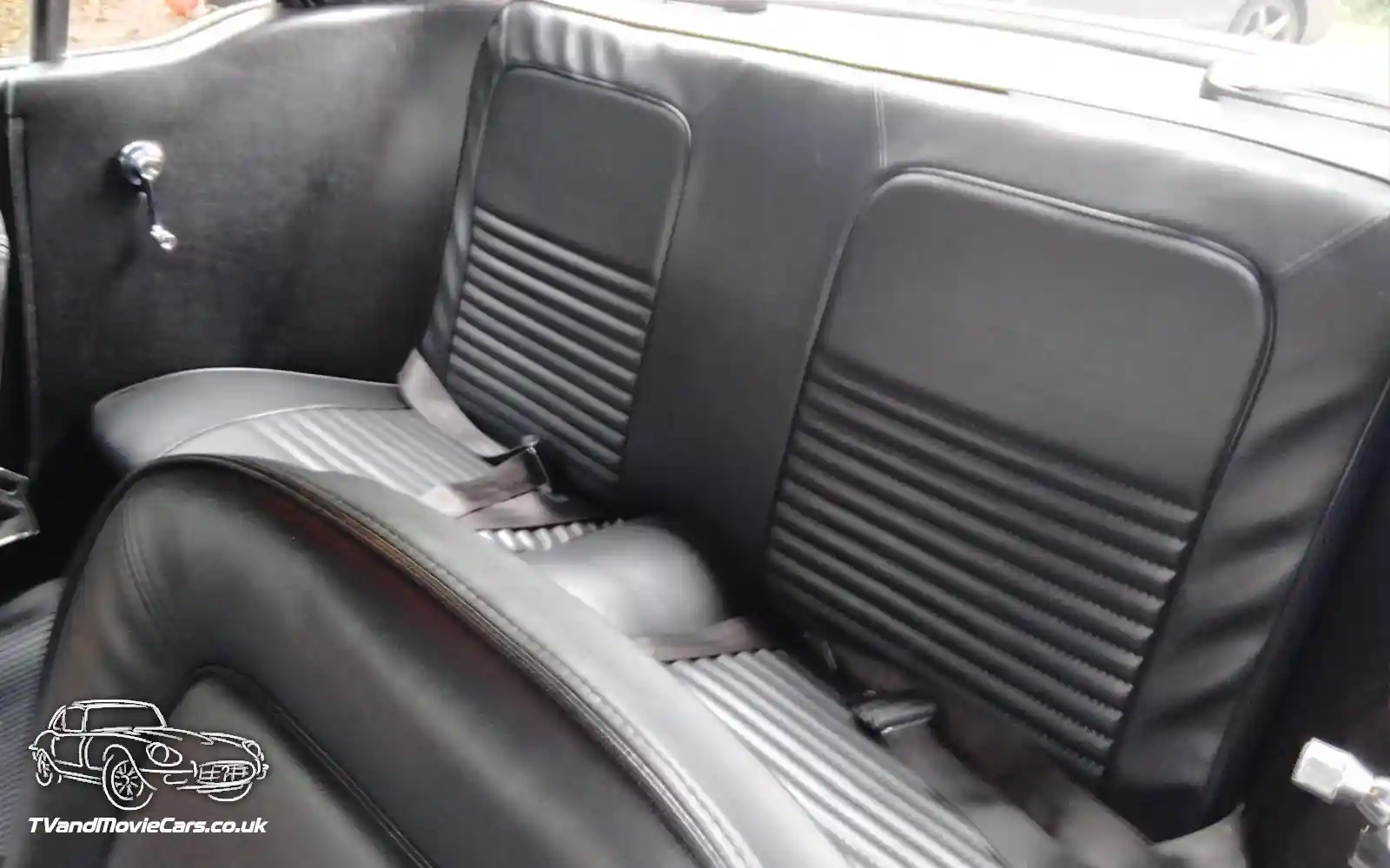 TV Film Movie Action Vehicle Scotland USA American Cars Ford Mustang Coupe 1968 Interior Rear Seat