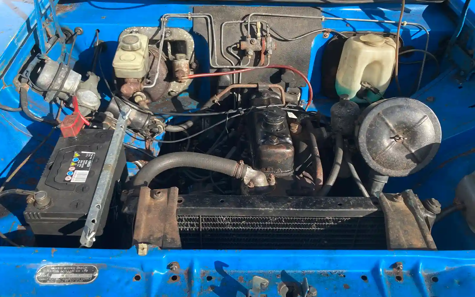 TV Film Movie Action Vehicle Scotland UK Cars Morris Marina 1.3 L (1979) Engine