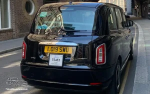 TV Film Movie Action Vehicle Scotland 2019 LEVC TXE Taxi Essex Rear