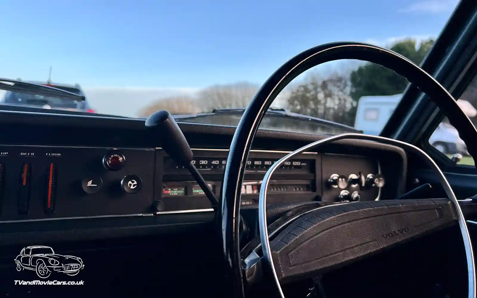 TV Film Movie Action Vehicle Scotland Swedish Car Volvo 144 De Luxe 1971 Interior Front OS CU