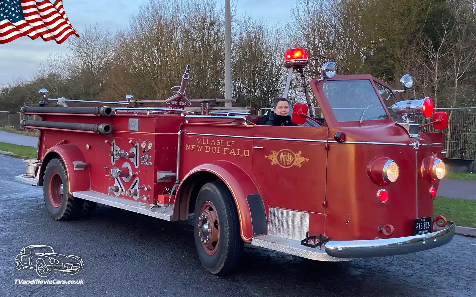 TV Film Movie USA Action Vehicles American Lafrance - 700 Fire Pump Truck 1948 NS Front