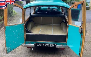 TV Film Movie Action Vehicles Scotland UK Car Morris Minor Traveller 1970 Interior Boot
