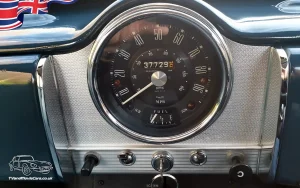 TV Film Movie Action Vehicles Scotland UK Classic Car Morris Minor 1000 Interior Speedometer
