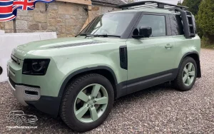 TV Film Movie Action Vehicles Scotland UK 4x4 Land Rover Defender 75th Anniversary 2023 Front NS