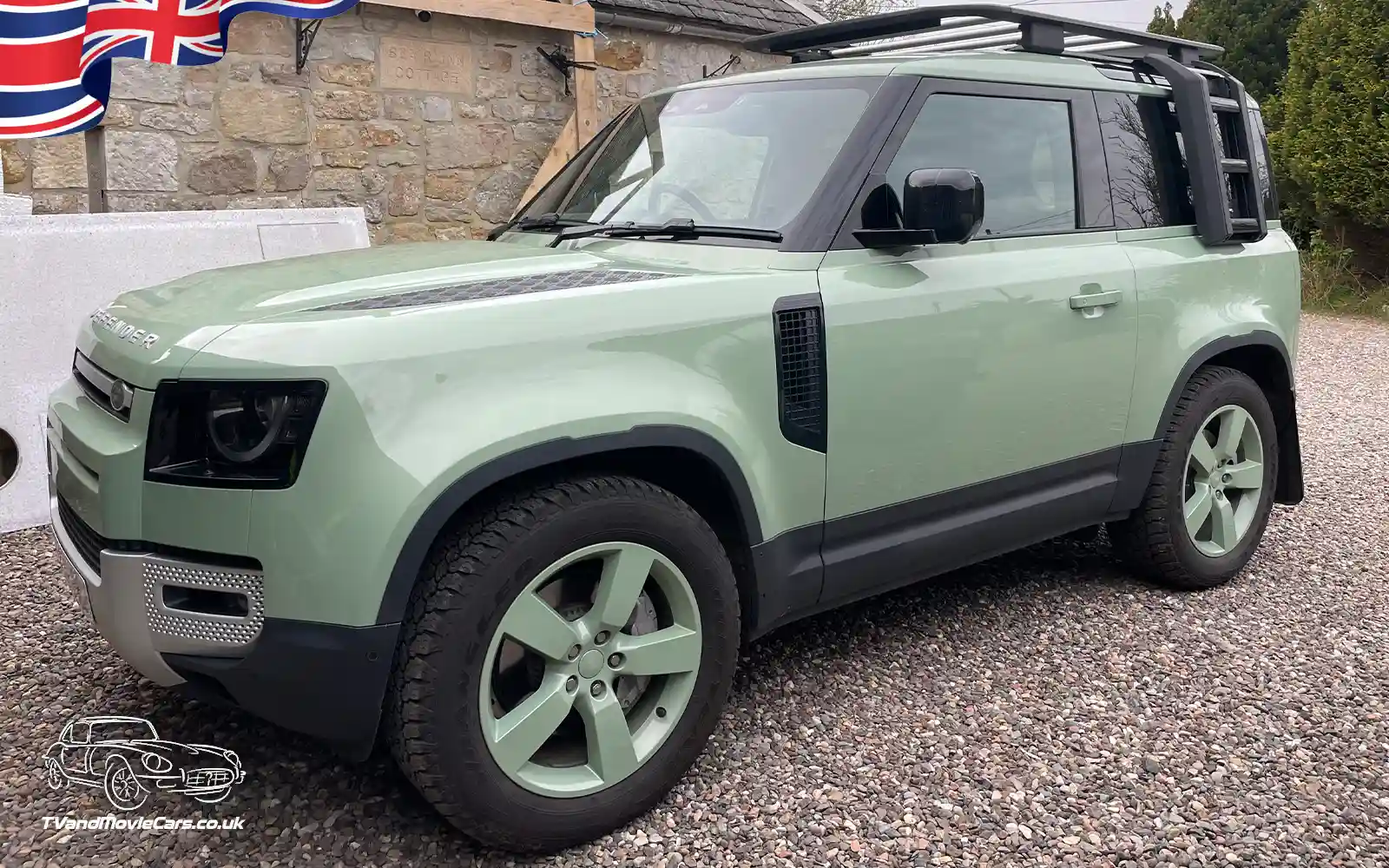 TV Film Movie Action Vehicles Scotland UK 4x4 Land Rover Defender 75th Anniversary 2023 Front NS