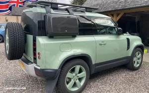 TV Film Movie Action Vehicles Scotland UK 4x4 Land Rover Defender 75th Anniversary 2023 OS Rear