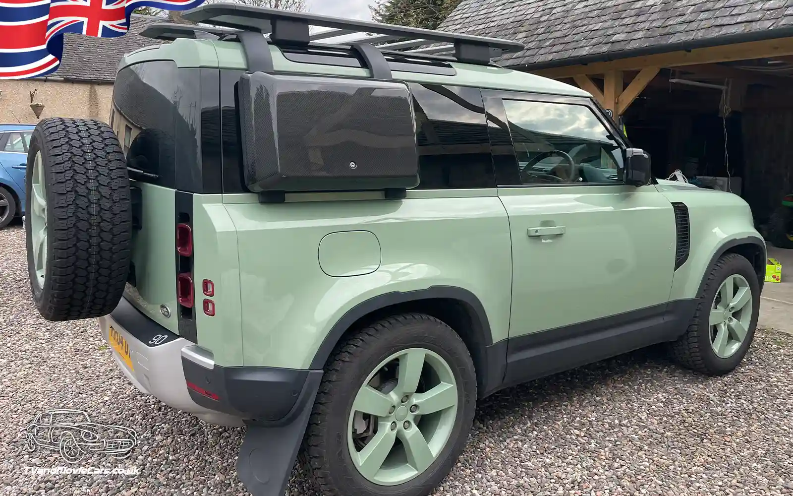 TV Film Movie Action Vehicles Scotland UK 4x4 Land Rover Defender 75th Anniversary 2023 OS Rear
