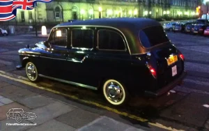 TV Film Movie Action Vehicles Scotland UK Carbodies Fairway Black Taxi 1997 Back NS