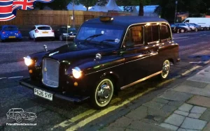 TV Film Movie Action Vehicles Scotland UK Carbodies Fairway Black Taxi 1997 Front NS