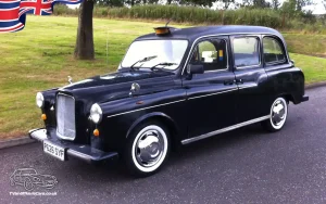 TV Film Movie Action Vehicles Scotland UK Carbodies Fairway Black Taxi 1997 Front NS Main