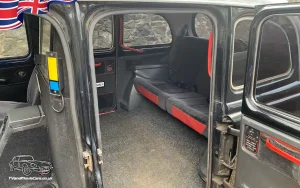TV Film Movie Action Vehicles Scotland UK Carbodies Fairway Black Taxi 1997 NS Rear seats