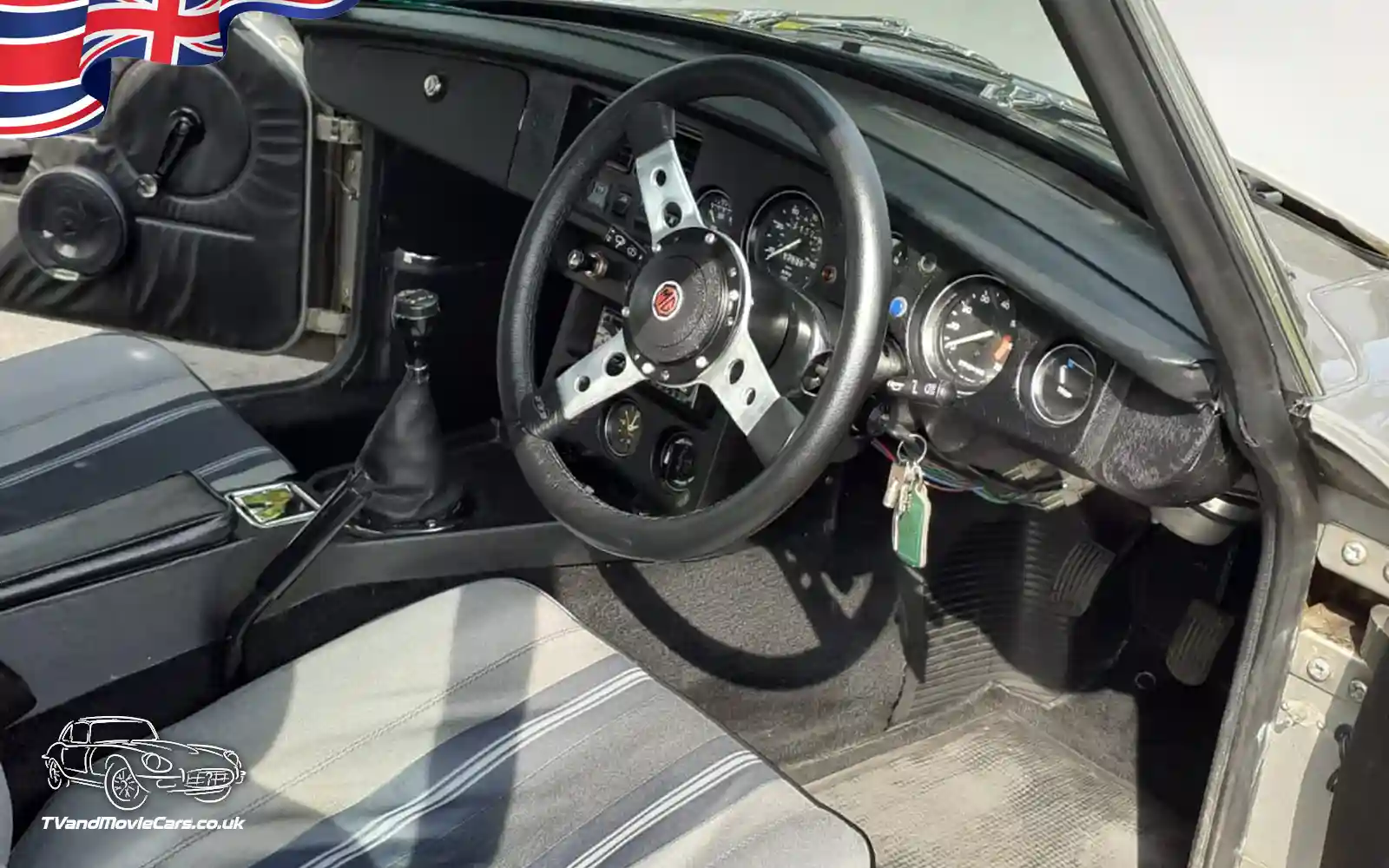 TV Film Movie Action Vehicles Scotland UK MGB GT LE 1981 Interior Dashboard OS