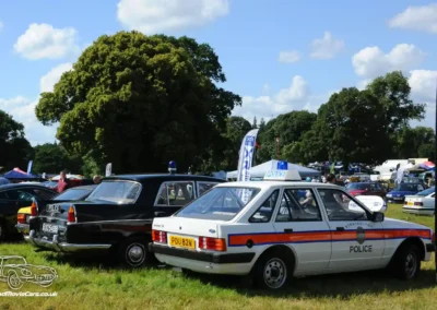 TV Film Movie Action Vehicles Scotland UK Cars Glamis Castle Strathmore Scottish Transport Extravaganza Police Escort and Wolseley