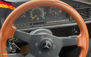 TV Film Movie Action Vehicles Scotland UK German Car Mercedes 190E 1991 Interior Steering
