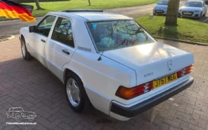 TV Film Movie Action Vehicles Scotland UK German Car Mercedes 190E 1991 Rear NS