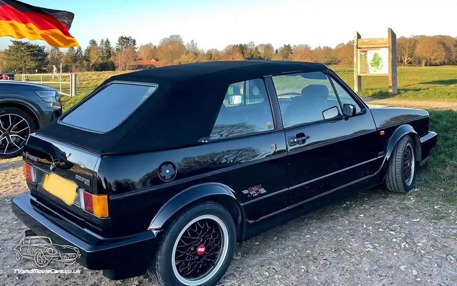 TV Film Movie Action Vehicles Scotland UK German VW Golf Mk1 GTi Convertible 1992 OS Rear