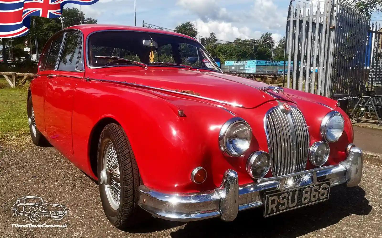 TV Film Movie Action Vehicles Scotland UK Jaguar MkII 3.4 1960 Front OS Main