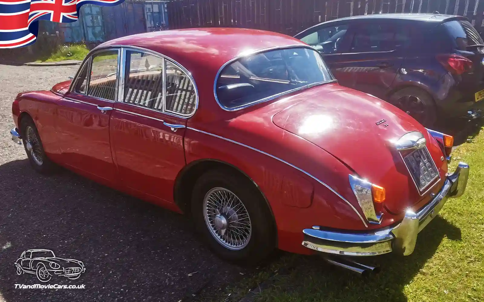 TV Film Movie Action Vehicles Scotland UK Jaguar MkII 3.4 1960 NS Rear