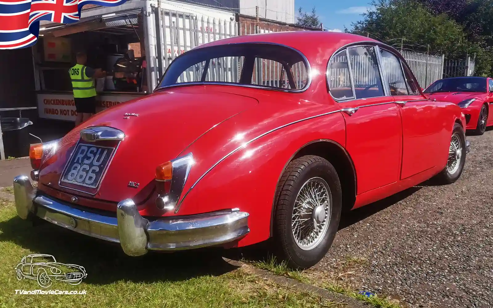 TV Film Movie Action Vehicles Scotland UK Jaguar MkII 3.4 1960 OS Rear