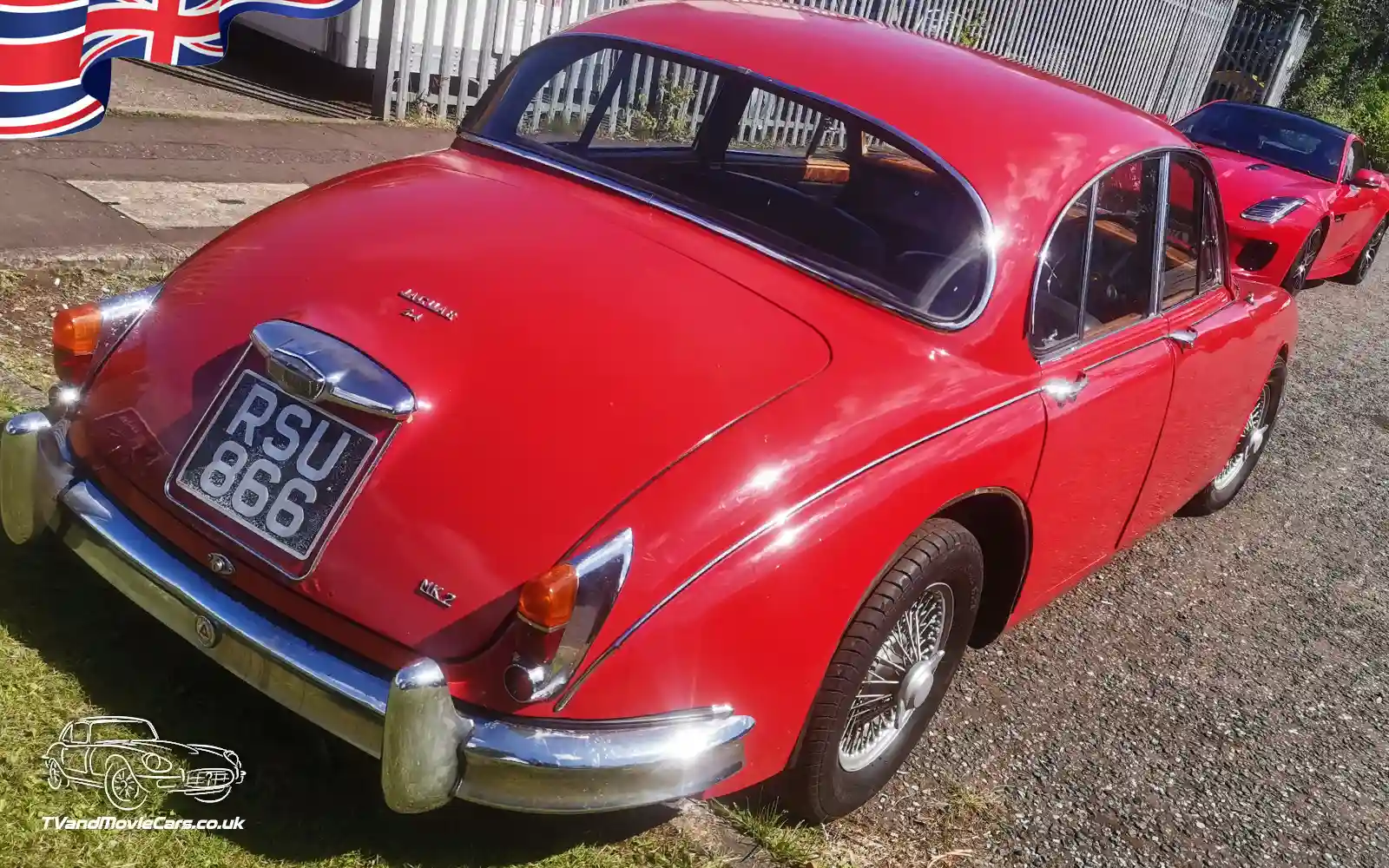 TV Film Movie Action Vehicles Scotland UK Jaguar MkII 3.4 1960 Rear OS