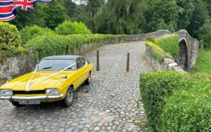 TV Film Movie Action Vehicle Scotland UK Car Ford Capri Mk1 2000 GT 1973 Brig o' Doon Wedding Front NS