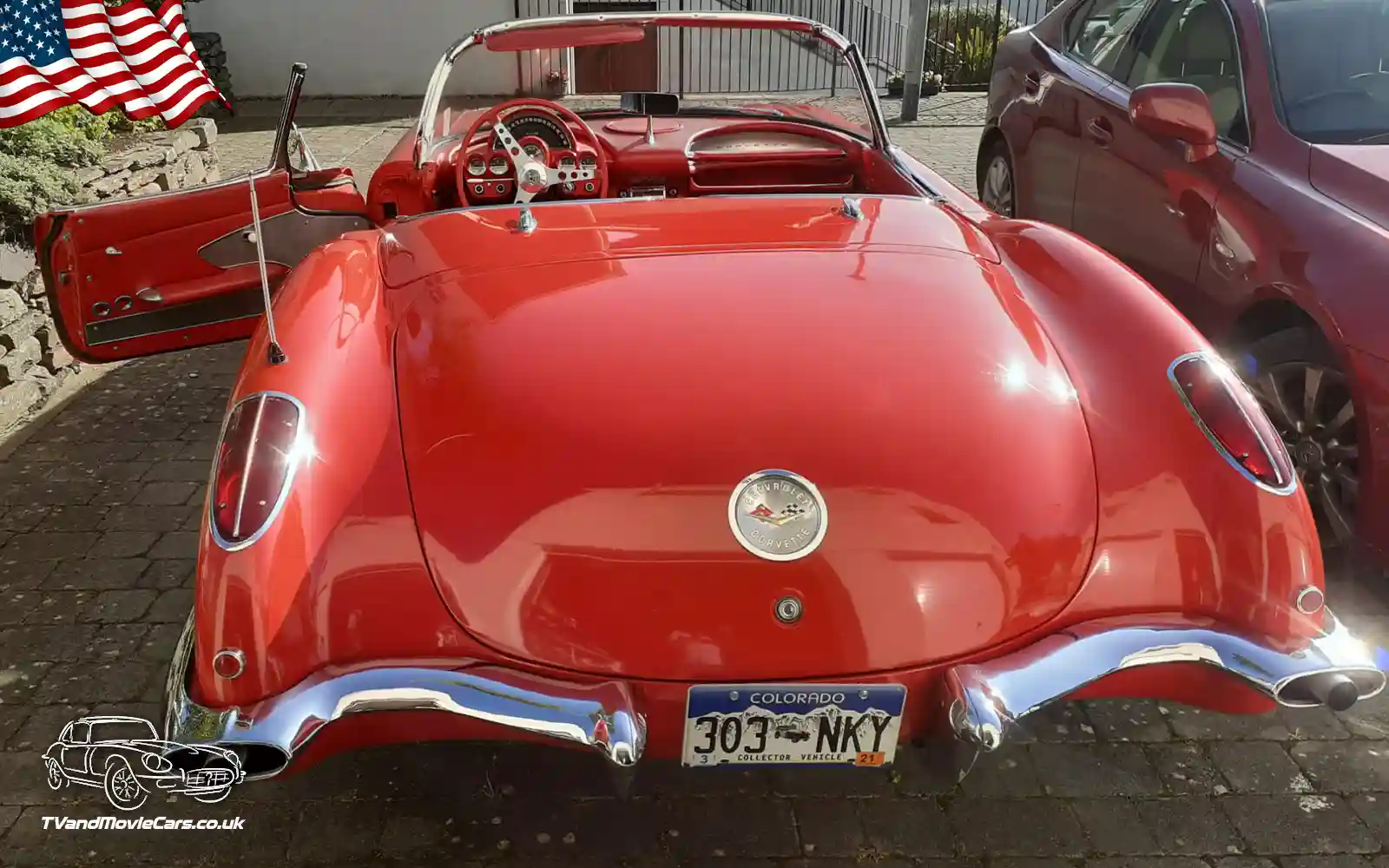 TV Film Movie Action Vehicles Scotland UK USA Cars Chevrolet Corvette Convertible 1959 Rear