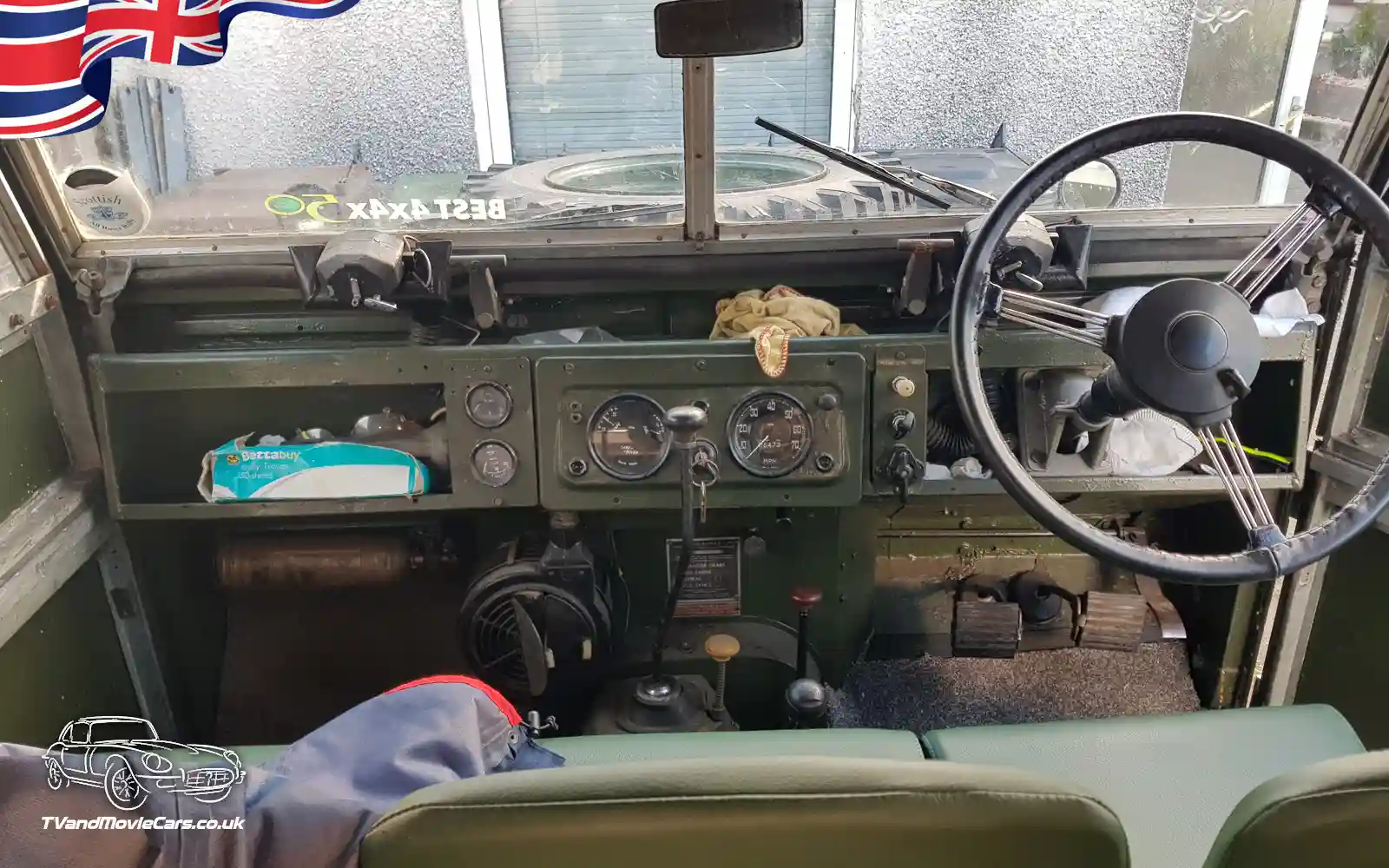TV Film Movie Action Vehicles Scotland UK Land Rover Series 1 1956 - Interior Dashboard