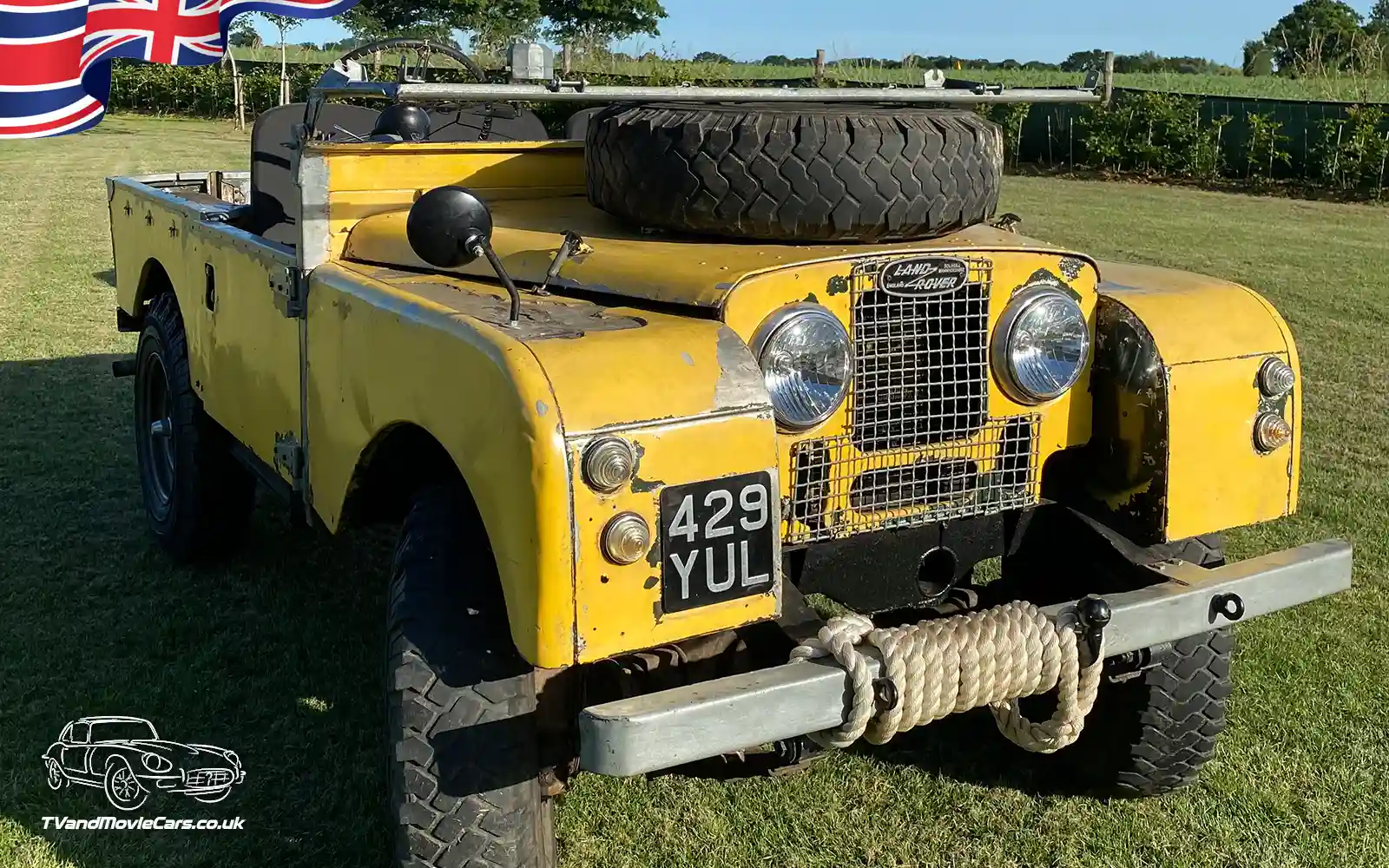 TV Film Movie Action Vehicles Scotland UK Land Rover Series 1 1957 Front OS Screen Down