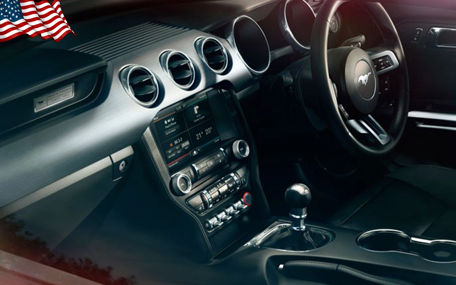 TV Film Movie Action Vehicle Scotland UK Cars Ford Mustang GT 5.0 2015 Interior Dashboard