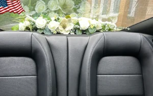 TV Film Movie Action Vehicle Scotland UK Cars Ford Mustang GT 5.0 2015 Interior Rear Wedding Flowers