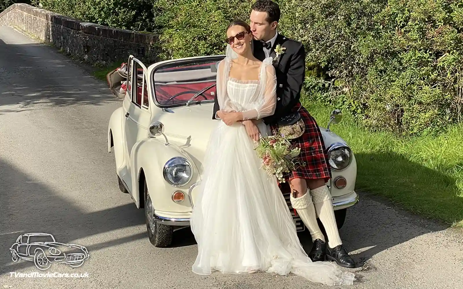TV Film Movie Action Vehicle Scotland Wedding Cars Morris Minor Convertible