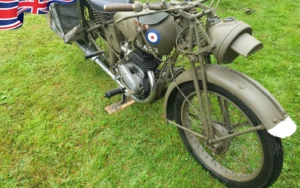 TV Film Movie Action Vehicles Scotland UK BSA C10 RAF Motorcycle 1938 - Front OS CU