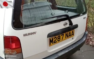 TV Film Movie Action Vehicles Scotland UK Japanese Car Nissan Sunny LX 1995 - Rear CU