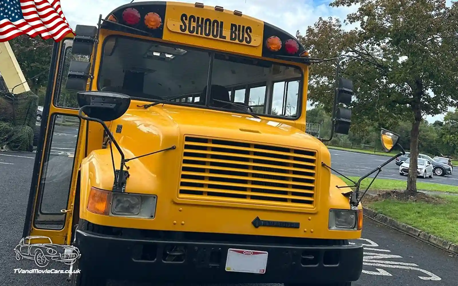 TV Film Movie Action Vehicles Scotland USA American International 3800 7.2L V8 School Bus 1997 - Front CU