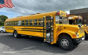 TV Film Movie Action Vehicles Scotland USA American International 3800 7.2L V8 School Bus 1997 - NS Front