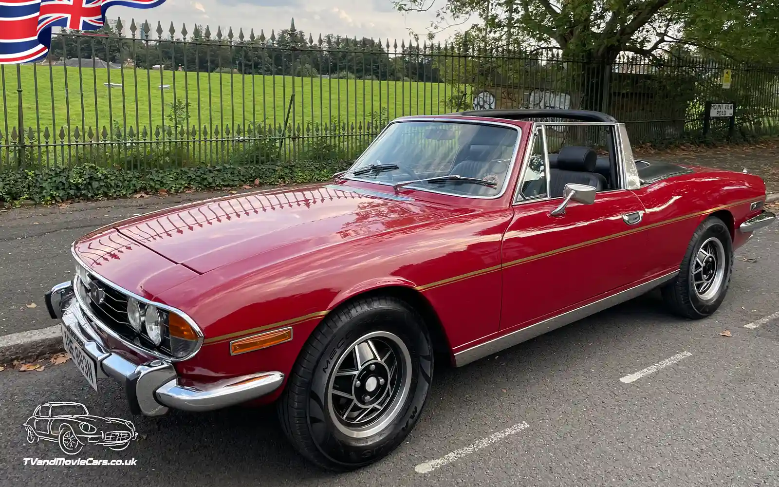 TV Film Movie Action Vehicles Scotland and UK Triumph Stag 1974 NS Front 2