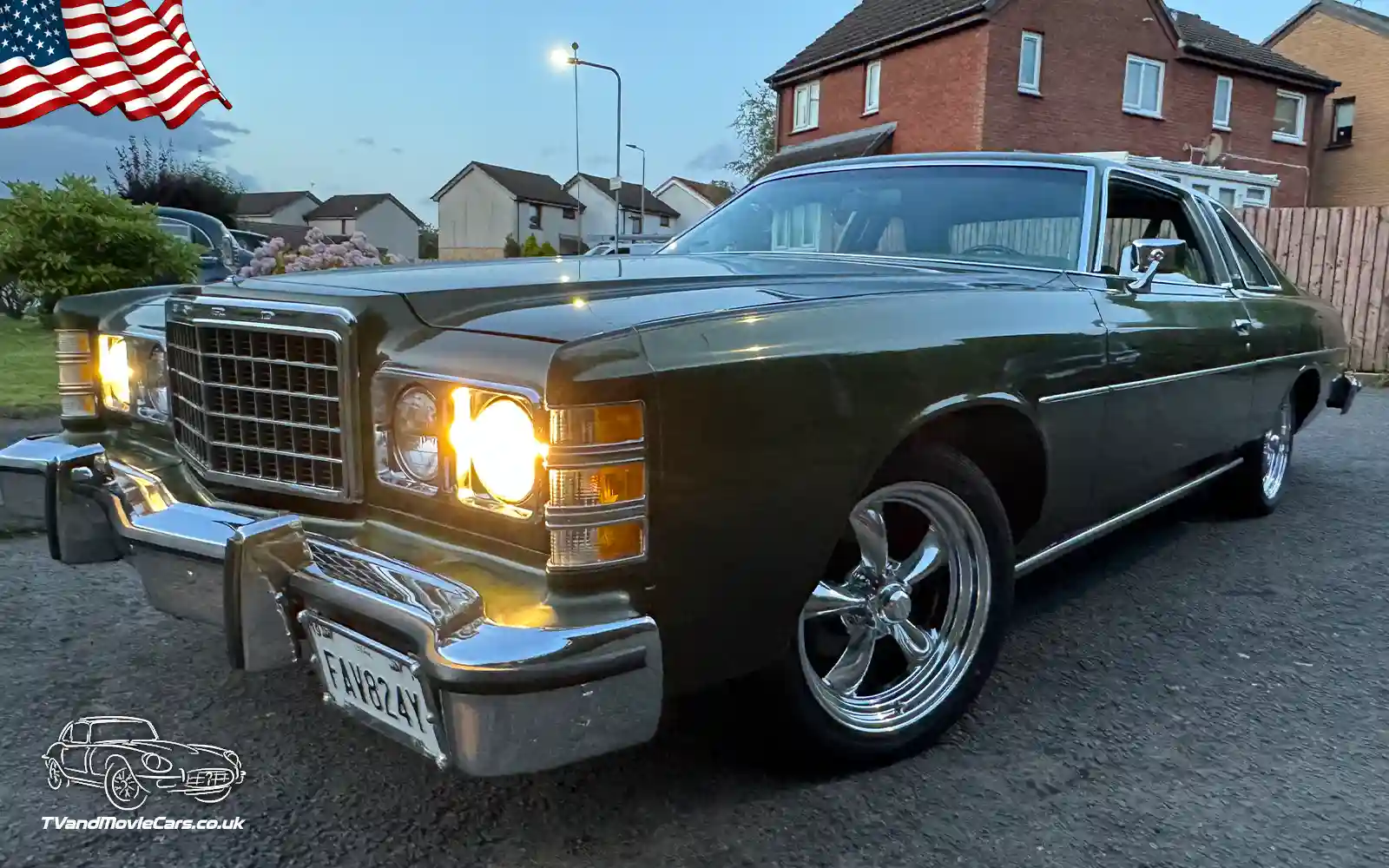 TV Film Movie Action Vehicles Scotland USA Cars Ford LTD Coupe 1976 Front OS