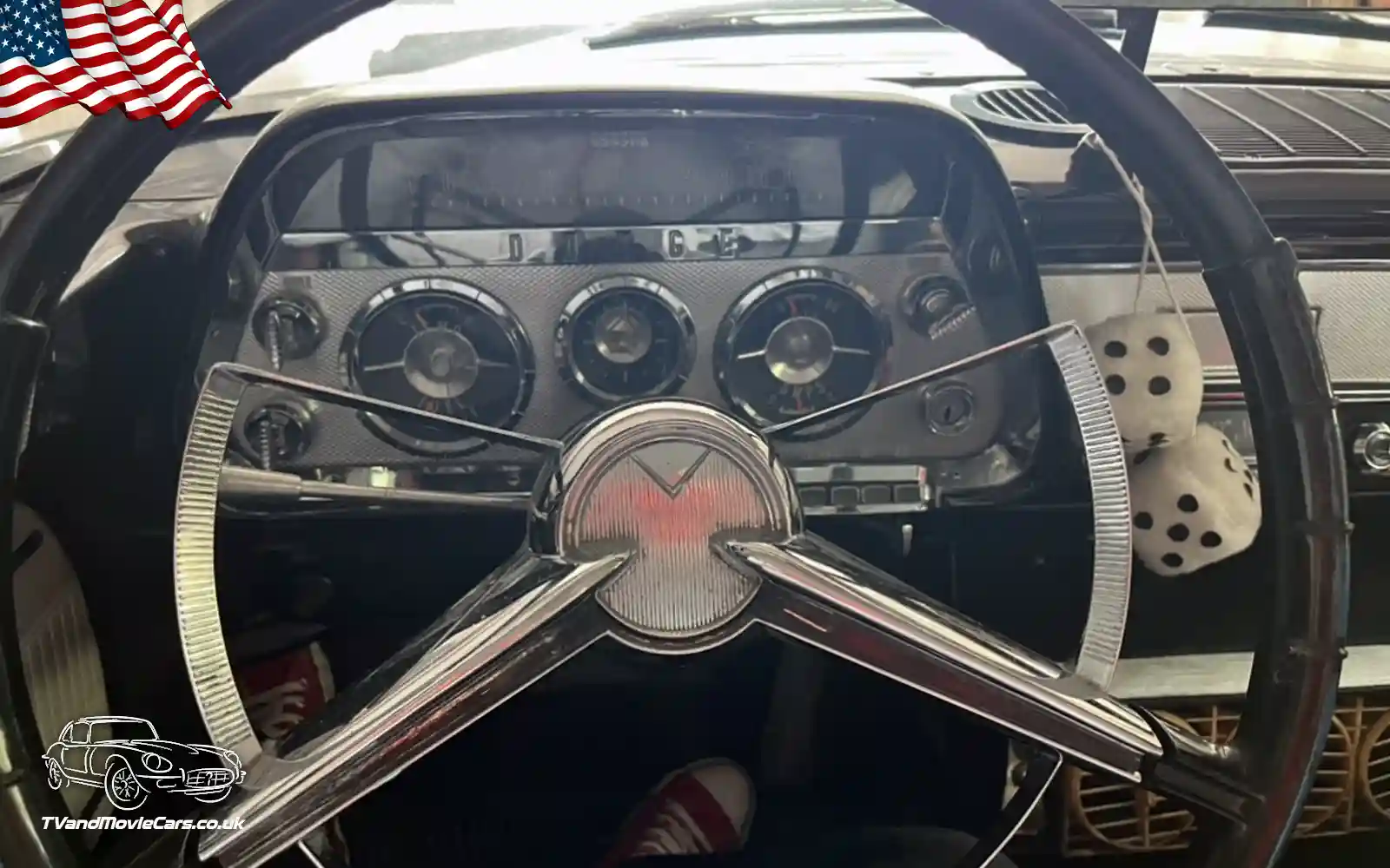 TV Film Movie Action Vehicles Scotland USA American Cars Dodge Royal Lancer 1959 Dashboard CU