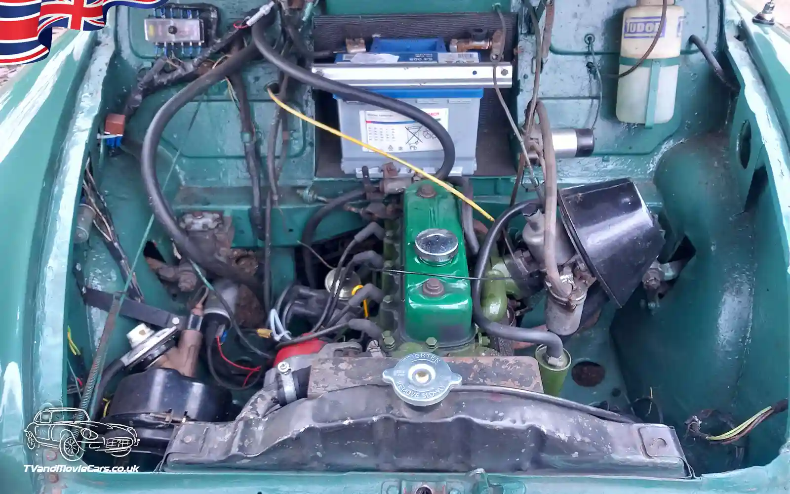 TV Film Movie Action Vehicles Scotland UK Cars Morris Minor 1956 Engine