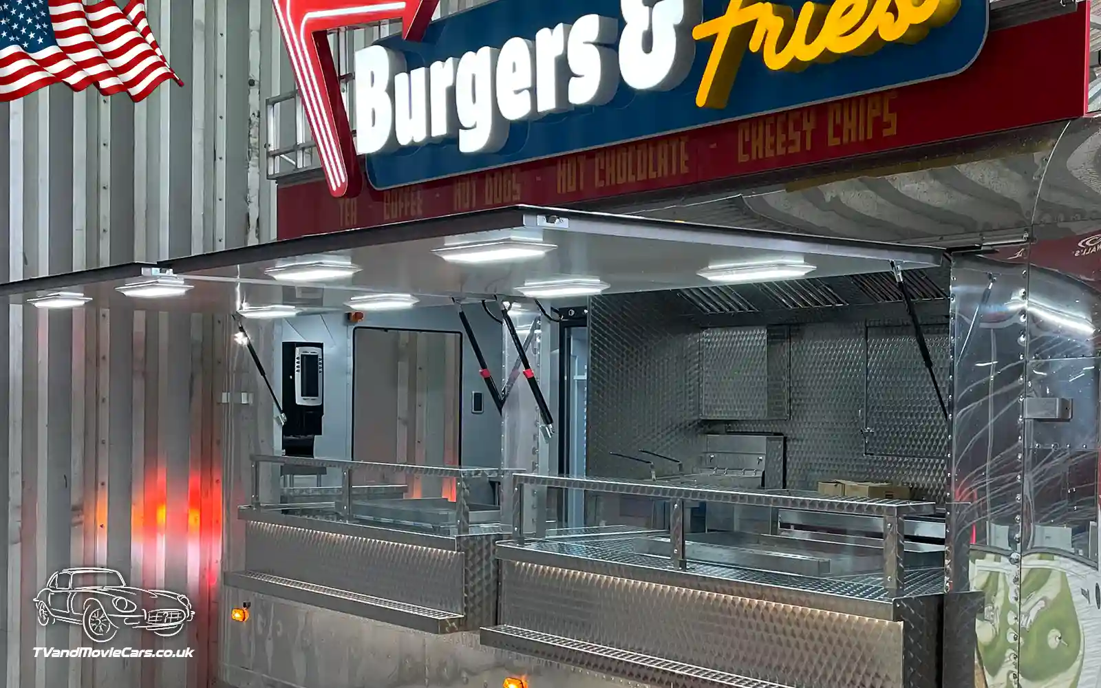 TV Film Movie Action Vehicles UK Location Catering Rocket Retro AirStream Diner 2025 -Front CU R