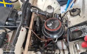 TV Film Movie Action Vehicles Scotland UK SAAB 96 2-Stroke Rally 1964 - Engine
