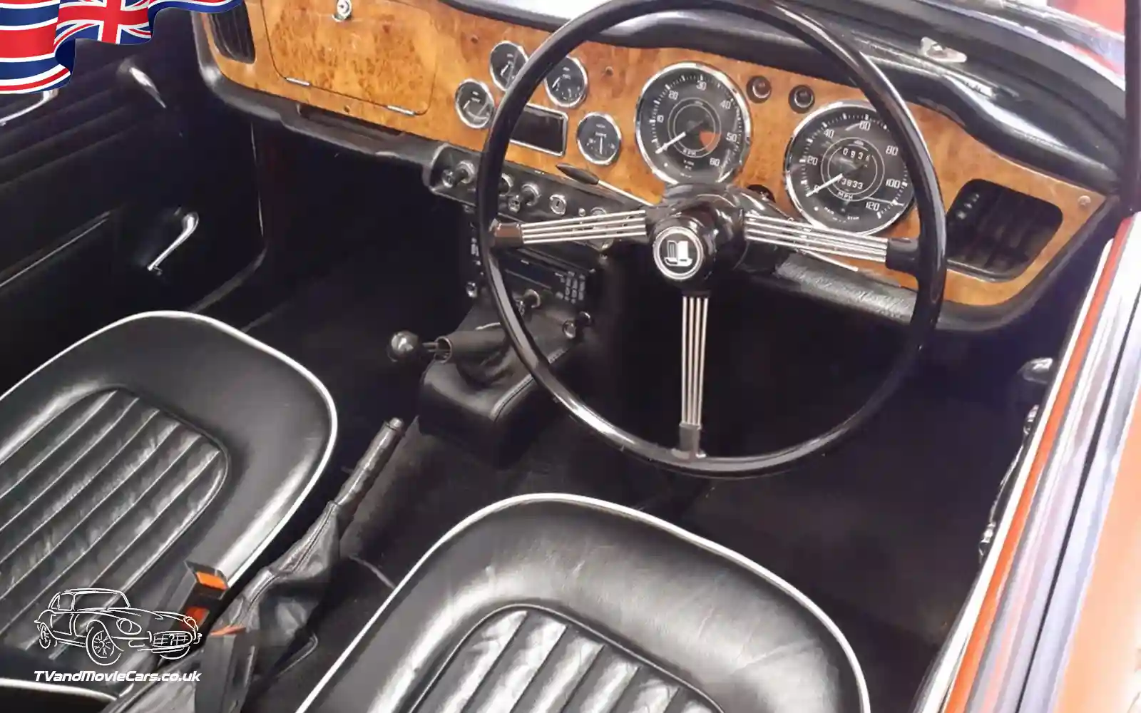 TV Film Movie Action Vehicles Scotland UK Triumph TR4a IRS 1967 - Interior Dash