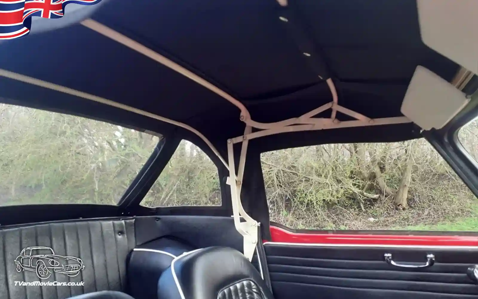 TV Film Movie Action Vehicles Scotland UK Triumph TR4a IRS 1967 - Interior Hood