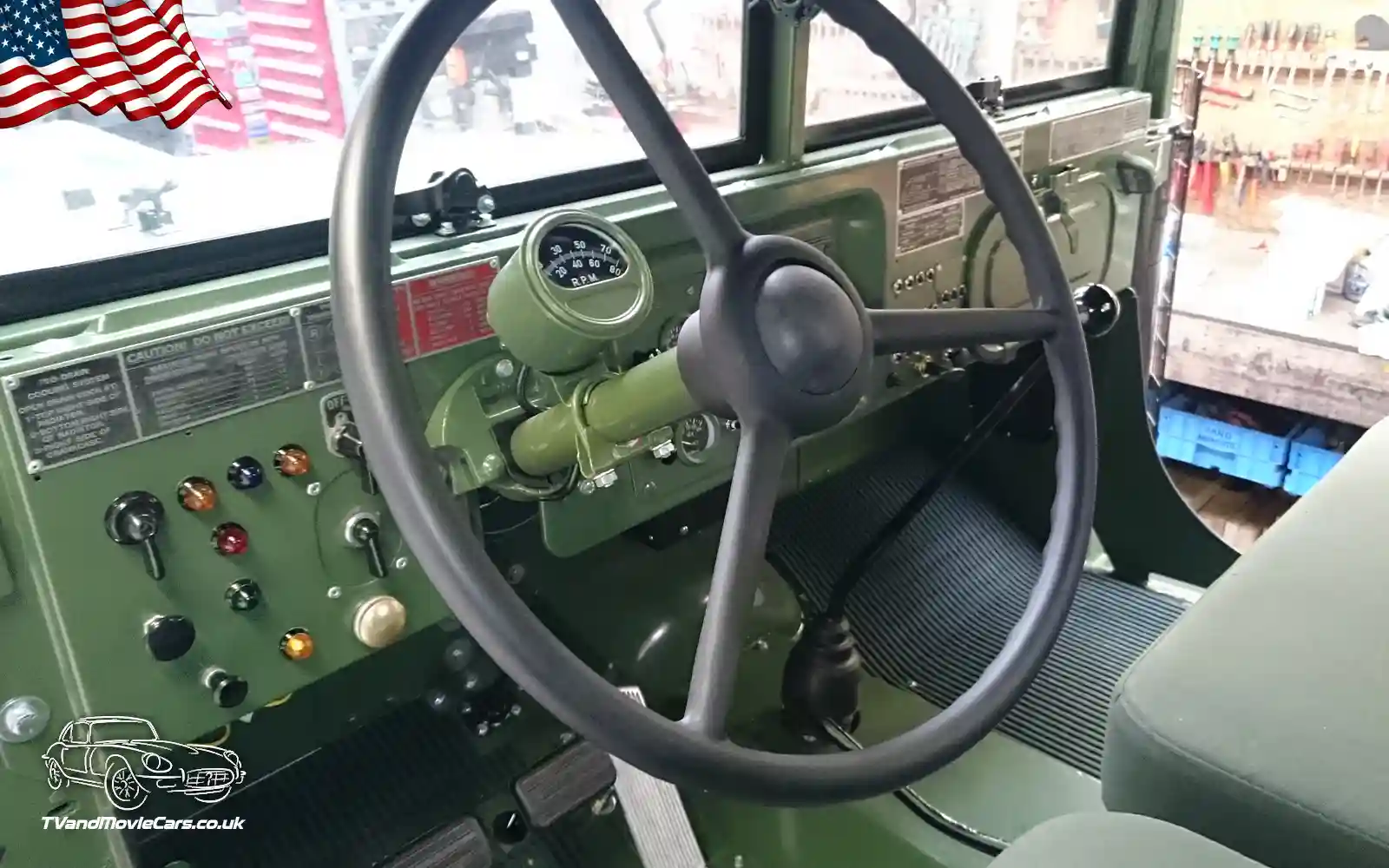 TV Film Movie Action Vehicles Scotland USA Army REO M35 Flatbed Truck 1954 - Interior Dashboard OS