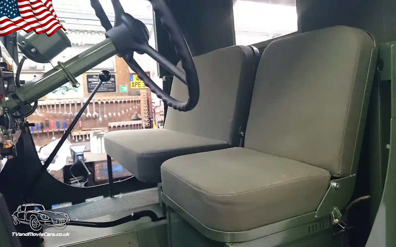 TV Film Movie Action Vehicles Scotland USA Army REO M35 Flatbed Truck 1954 - Interior Seats